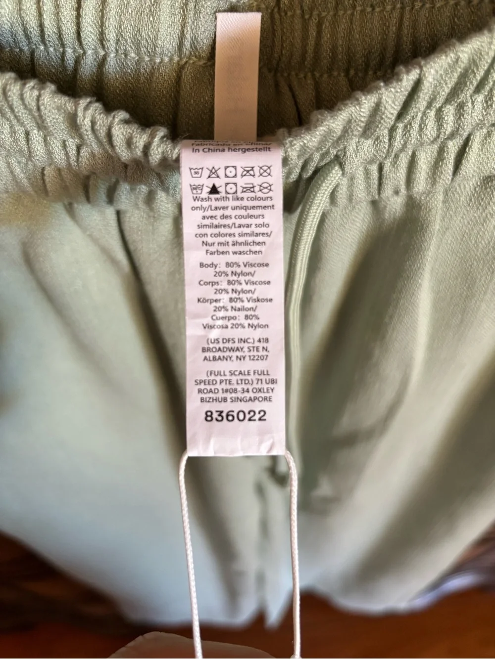 Women’s Drawstring Wide-Leg Pants - Light Sage